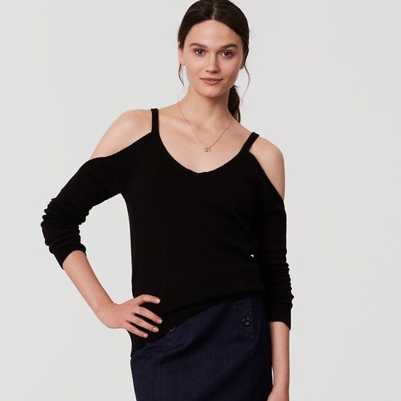 LOFT Sweaters - [LOFT] NWT Wool/Cashmere Cold-Shoulder Sweater